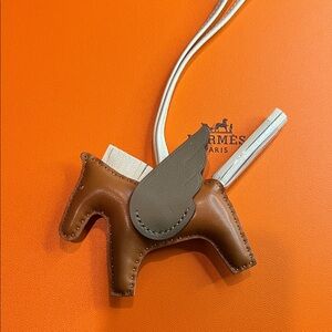 Brown and Tan Pegasus Bag Charm